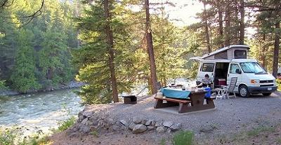 Campsite near Whistler, British Columbia