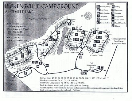 Pickensville Campground map